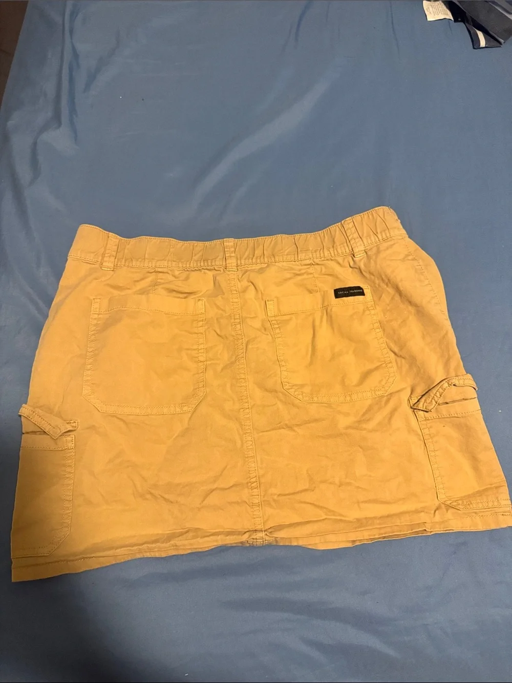 Casual Tan Mini Skirt with Utility Pockets